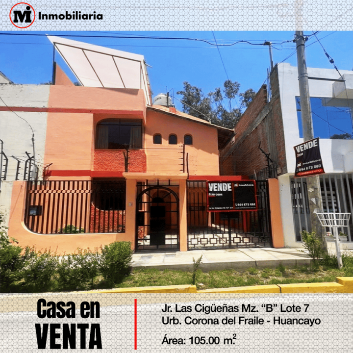 Mz B - 7 JIRÓN LAS CIGÜEÑAS - URB. CORONA DEL FRAILE, Huancayo, 0 , 4 Habitaciones Habitaciones,2 BathroomsBathrooms,Casas,En Venta,JIRÓN LAS CIGÜEÑAS - URB. CORONA DEL FRAILE,0,1100