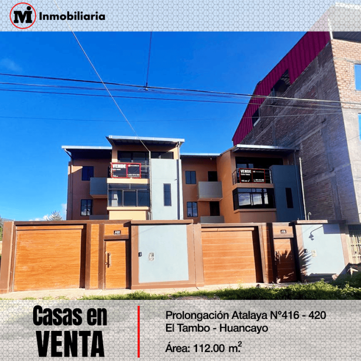 416 -420 Prolongación Atalaya, El Tambo - Huancayo, 0 , 5 Habitaciones Habitaciones,3 BathroomsBathrooms,Casas,En Venta,Prolongación Atalaya ,0,1103